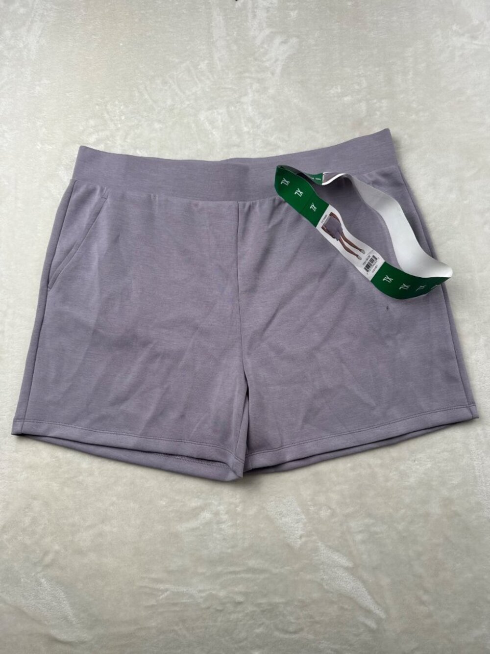 Lazypants Womens Lilac Grey Lounge Shorts XL 5" Inseam